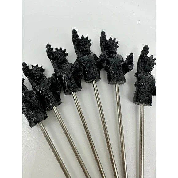 Vintage Party Picks Eiffel Tower Statue of Liberty Set Assorted - Picture 4 of 4
